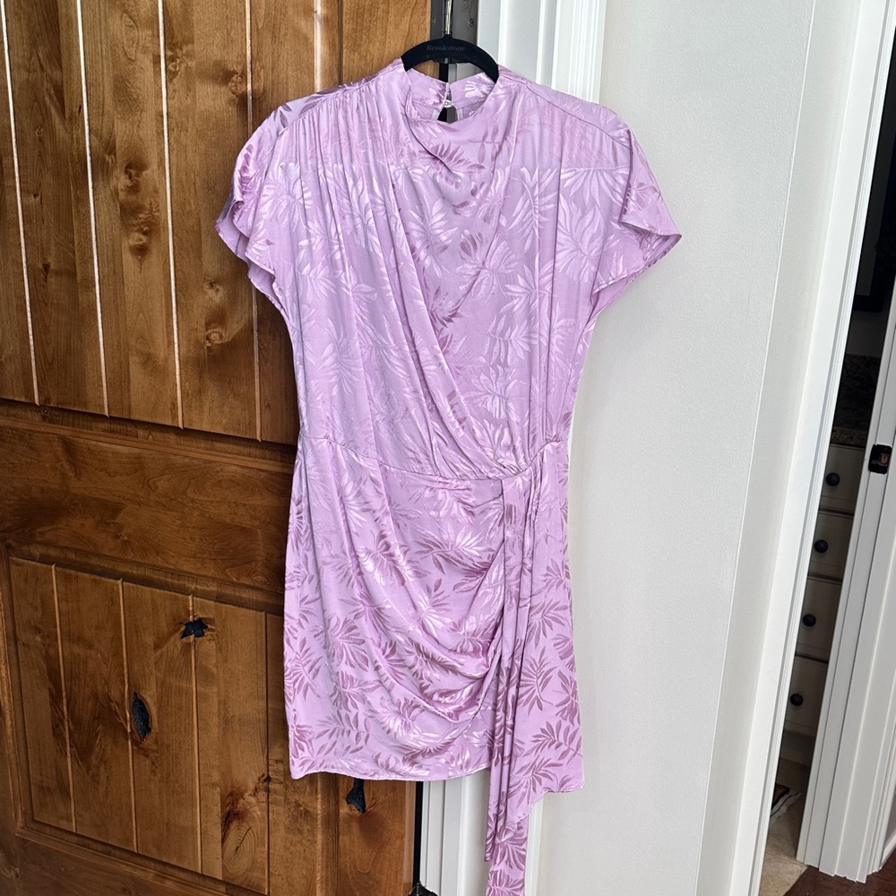 SAYLOR Lavender Mini Wrap Dress